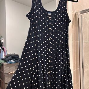 Old Navy Navy Blue Polka Dot Mini Dress
